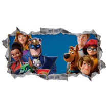 Pegatinas agujero 3d scooby doo