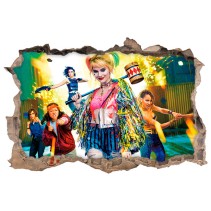 Pegatinas agujero 3d harley quinn aves de presa