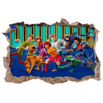 Vinilos infantiles agujero 3d scooby doo