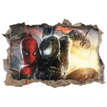 Vinilosy pegatinas agujero 3d marvel spiderman y venom