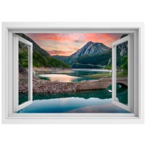 Vinilos adhesivos ventana 3d lago el pont de suert