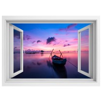 Vinilos efecto ventana 3d amanecer isla phu quoc vietnam