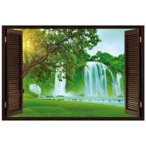 Vinilo ventana 3d cataratas ban gioc detian