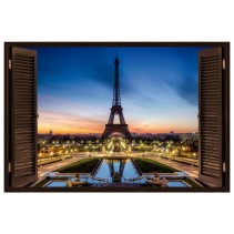 Vinilo ventanas 3d parís torre eiffel