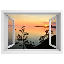 Vinilos ventana 3d rusia siberia lago baikal