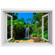 Vinilos efecto ventanas 3d cataratas millaa millaa australia