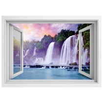 Vinilos efecto ventanas 3d cataratas ban gioc detian