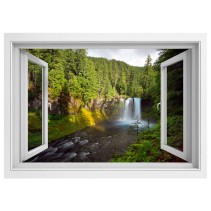 Vinilos efecto ventana 3d cascada koosah