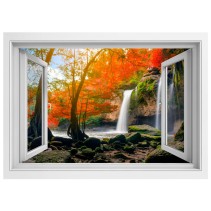 Vinilos ventana 3d cascadas heo suwat