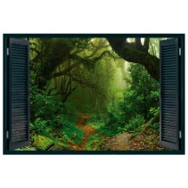 Ventanas de vinilo 3d bosque selvático