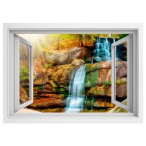 Vinilos ventana cascada 3d