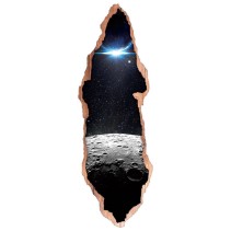 Vinilos decorativos 3d para puertas luna estrellas y planeta