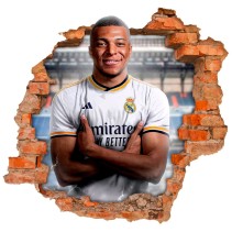 Vinilo 3d kylian mbappé madrid