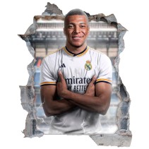 Vinilos 3d kylian mbappé madrid