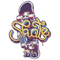 Vinilos juveniles modernos skate or die