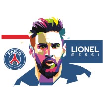 Vinilos fútbol messi paris saint germain