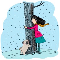 Vinilos abraza a un árbol