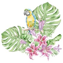 Vinilos decorativosd loros y flores en acuarela