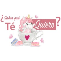 Vinilos decoración cocinas unicornio con frase cariñosa