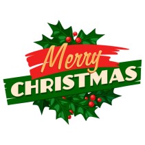 Vinilo decorativo comercios merry christmas