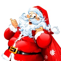 Pegatinas comercios santa claus navidad