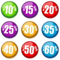 Vinilos círculos colores rebajas comercios
