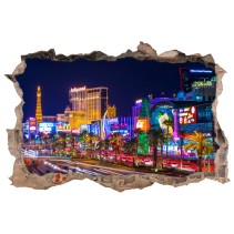 Vinilos agujero 3d panorámica las vegas ciudad