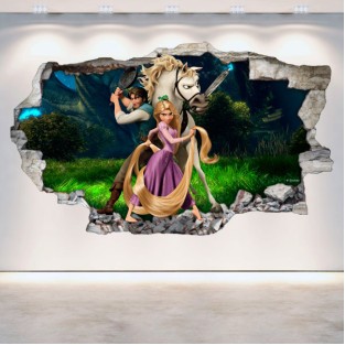 Vinilos adhesivos 3d disney enredados tangled