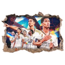 Vinilo agujero 3d real madrid collage bellingham