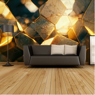 Fotomural o papel pintado metal oro textura