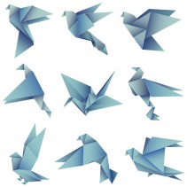 Vinilos decorativos y pegatinas aves origami