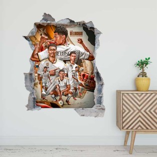 Vinilo agujero 3d collage jude bellingham Vinilo agujero 3d collage jude bellingham