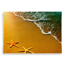 Alfombra playa arena y estrella de mar (medidas 70 x 50 cm)