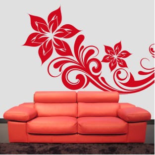 Vinilo decorativo arte floral