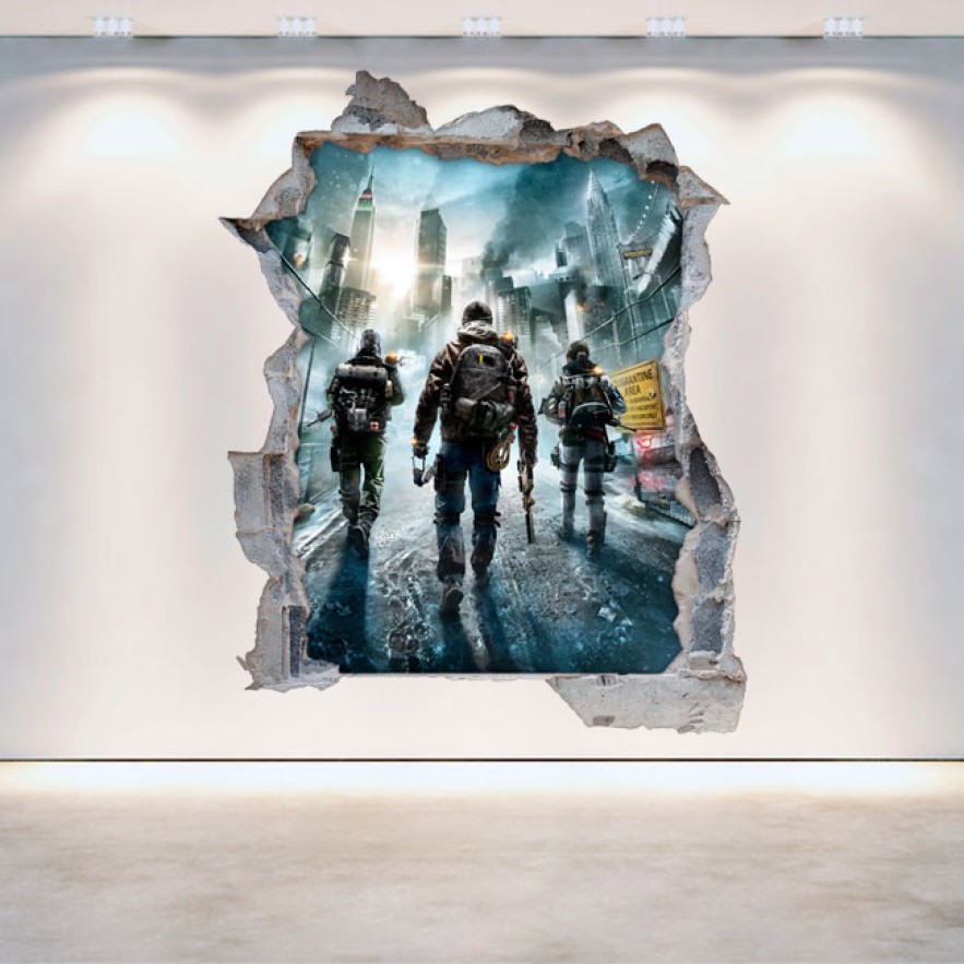 Vinilo agujero 3d tom clancy's the division