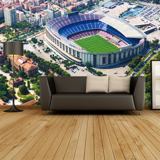 Fotomural o papel pintado estadio camp nou vista aerea Fotomural o papel pintado estadio camp nou vista aerea