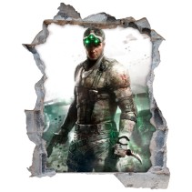 Vinilo decorativo agujero 3d tom clancy's splinter cell blacklist