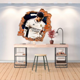 Vinilo decorativo agujero 3d fútbol jude bellingham Vinilo decorativo agujero 3d fútbol jude bellingham
