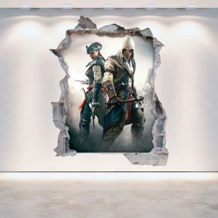 Vinilo agujero 3d assassin's creed 3