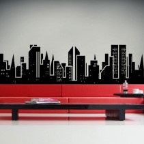 Vinilo decorativo de ciudad en la noche