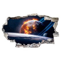 Vinilos agujero 3d planetas en el espacio