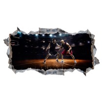 Vinilos agujero pared 3d jugadores baloncesto