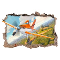Vinilos infantiles agujero 3d dusty aviones