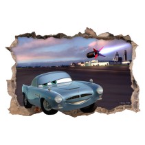 Vinilos agujero 3d pared disney cars 2