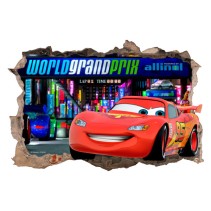 Pegatina  agujero 3d disney cars 2