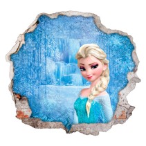 Vinilos agujero 3d disney frozen elsa