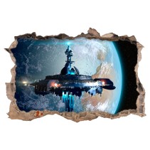 Vinilo agujero 3d nave espacial ciencia ficción scifi