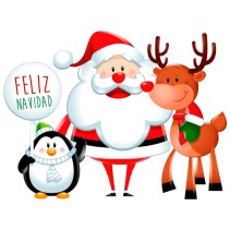 Vinilos decorativo santa regalos navidad