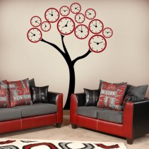 Vinilos decorativos árbol con relojes