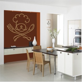 Vinilo decorativo paredes chef cocina Vinilo decorativo paredes chef cocina